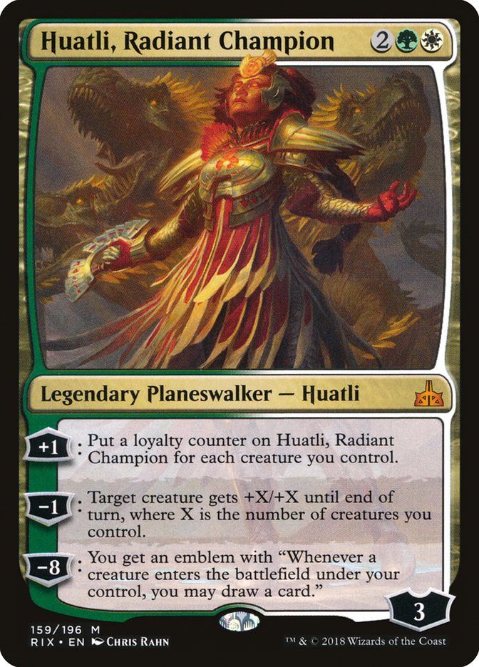 Huatli, Radiant Champion [Rivals of Ixalan] | Card Merchant Takapuna