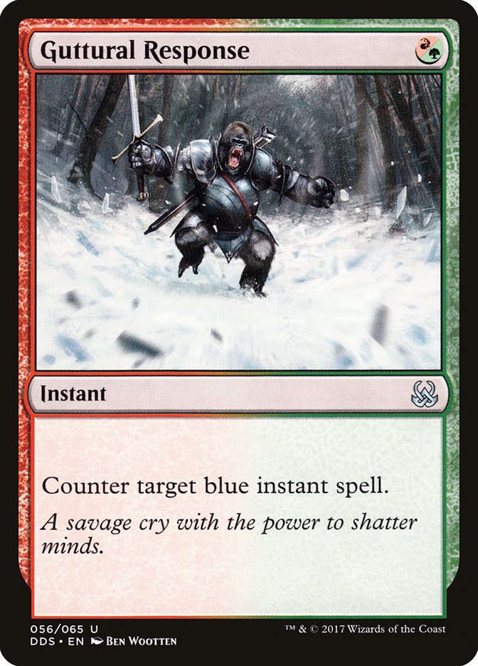 Guttural Response [Duel Decks: Mind vs. Might] | Card Merchant Takapuna