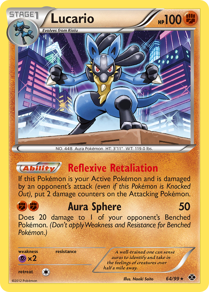 Lucario (64/99) [Black & White: Next Destinies] | Card Merchant Takapuna