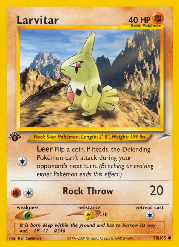 Larvitar (70/105) [Neo Destiny 1st Edition] | Card Merchant Takapuna