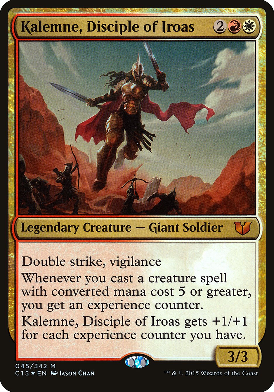 Kalemne, Disciple of Iroas (Oversized) [Commander 2015 Oversized] | Card Merchant Takapuna