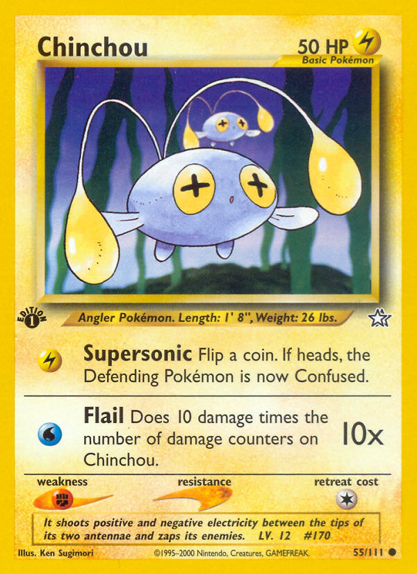 Chinchou (55/111) [Neo Genesis 1st Edition] | Card Merchant Takapuna