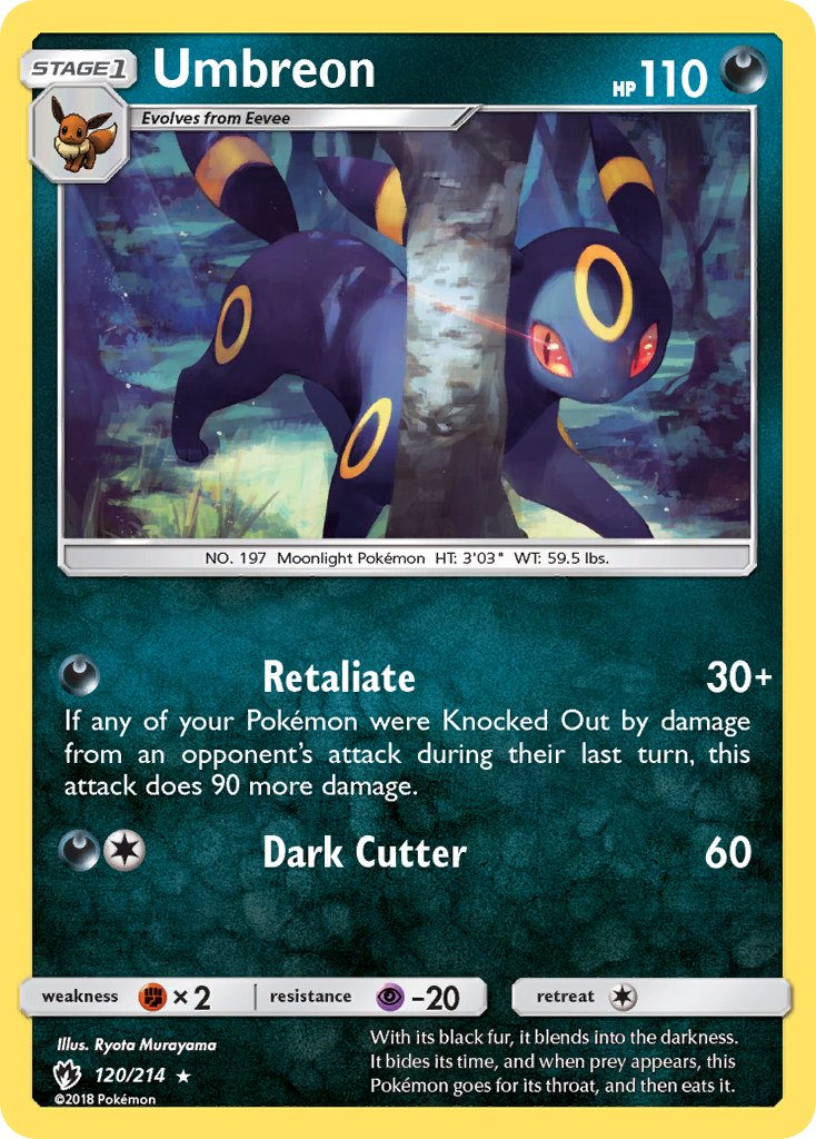 Umbreon (120/214) (Cosmos Holo) (Blister Exclusive) [Sun & Moon: Lost Thunder] | Card Merchant Takapuna