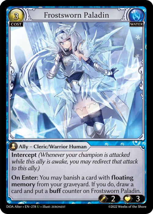 Frostsworn Paladin (278) [Dawn of Ashes: Alter Edition] | Card Merchant Takapuna