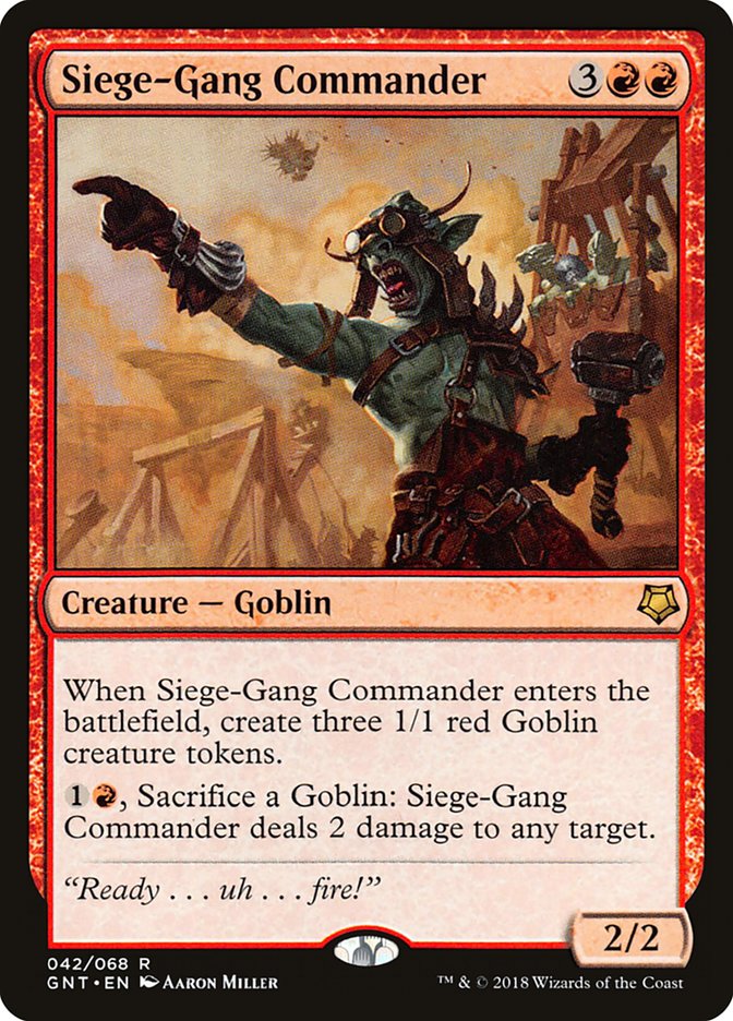 Siege-Gang Commander [Game Night 2018] | Card Merchant Takapuna