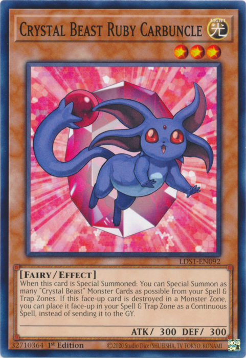 Crystal Beast Ruby Carbuncle [LDS1-EN092] Common | Card Merchant Takapuna