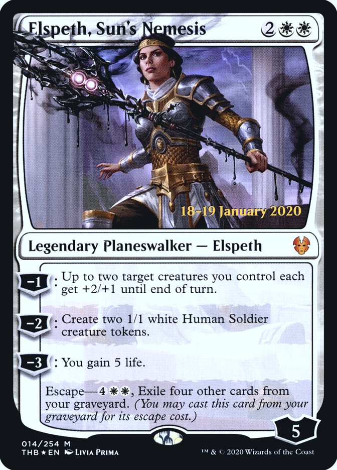 Elspeth, Sun's Nemesis [Theros Beyond Death Prerelease Promos] | Card Merchant Takapuna