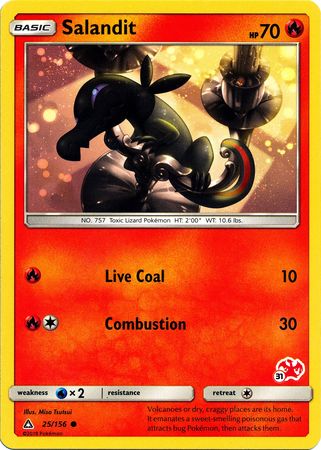Salandit (25/156) (Charizard Stamp #31) [Battle Academy 2020] | Card Merchant Takapuna