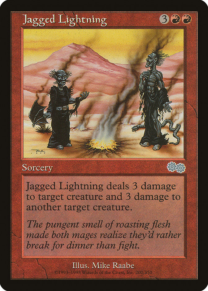 Jagged Lightning [Urza's Saga] | Card Merchant Takapuna