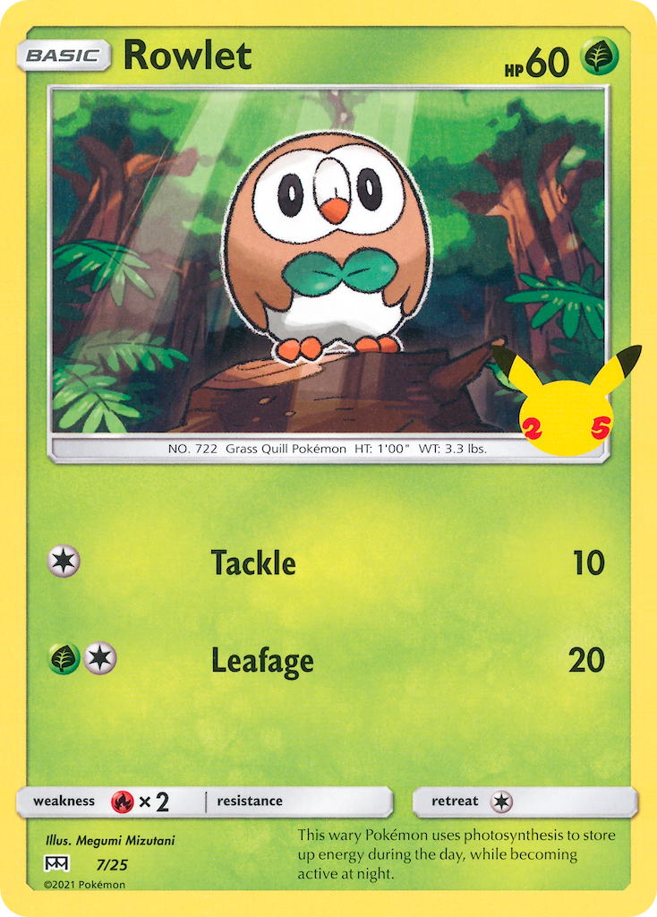 Rowlet (7/25) [McDonald's 25th Anniversary] | Card Merchant Takapuna