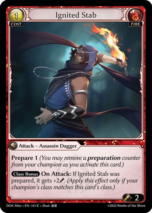 Ignited Stab (141) [Dawn of Ashes: Alter Edition] | Card Merchant Takapuna