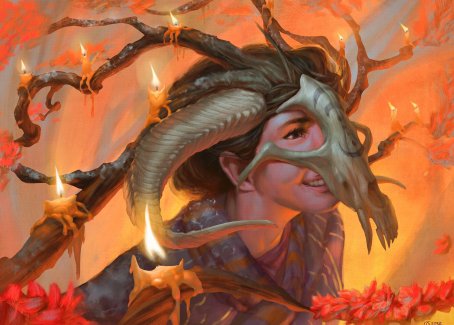 Hedgewitch's Mask Art Card [Innistrad: Midnight Hunt Art Series] | Card Merchant Takapuna