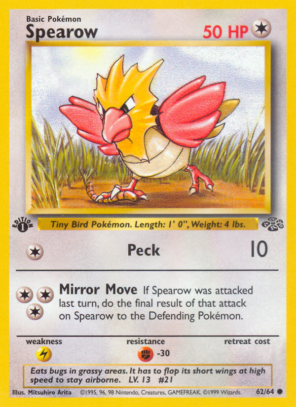 Spearow (62/64) [Jungle 1st Edition] | Card Merchant Takapuna