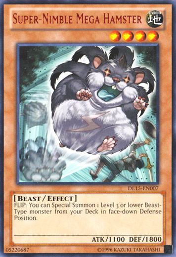 Super-Nimble Mega Hamster (Red) [DL15-EN007] Rare | Card Merchant Takapuna