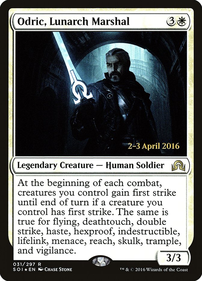 Odric, Lunarch Marshal [Shadows over Innistrad Prerelease Promos] | Card Merchant Takapuna