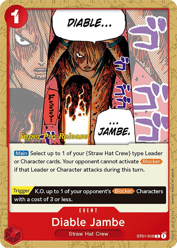 Diable Jambe [Super Pre-Release Starter Deck: Straw Hat Crew] | Card Merchant Takapuna