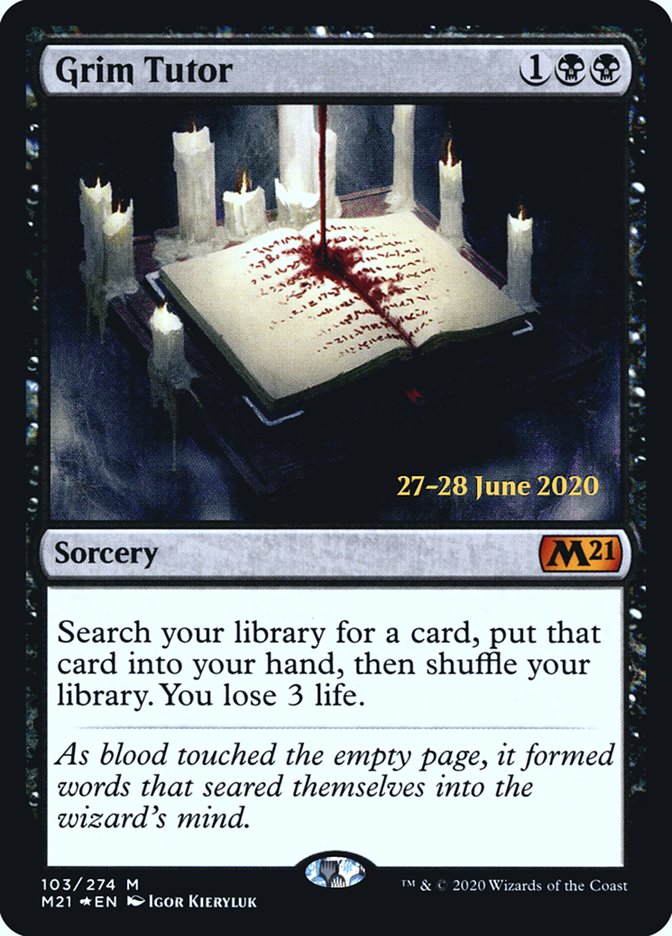 Grim Tutor [Core Set 2021 Prerelease Promos] | Card Merchant Takapuna