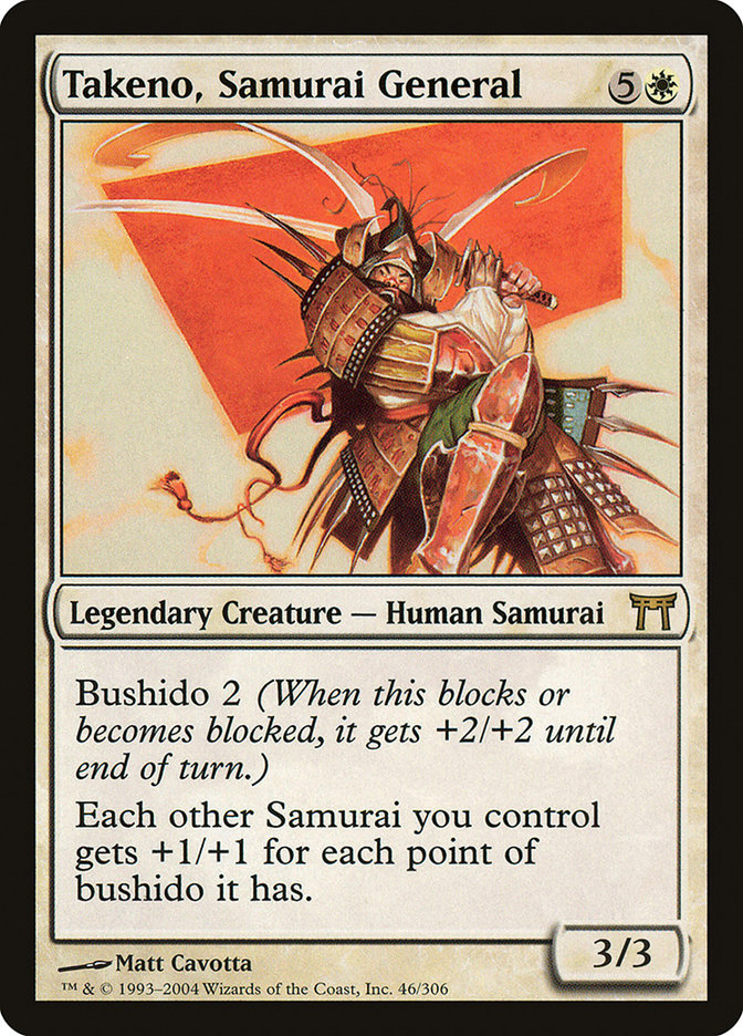 Takeno, Samurai General [Champions of Kamigawa] | Card Merchant Takapuna