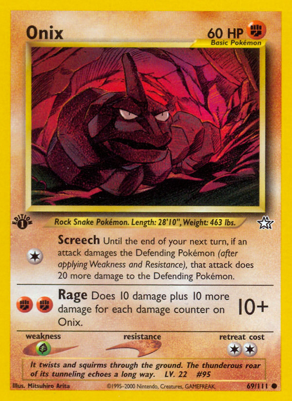 Onix (69/111) [Neo Genesis 1st Edition] | Card Merchant Takapuna