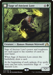 Sage of Ancient Lore // Werewolf of Ancient Hunger [Shadows over Innistrad] | Card Merchant Takapuna