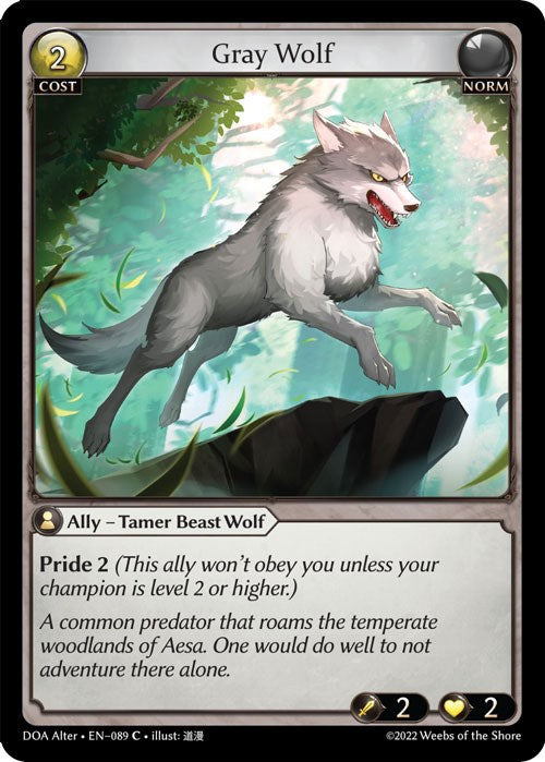 Gray Wolf (089) [Dawn of Ashes: Alter Edition] | Card Merchant Takapuna