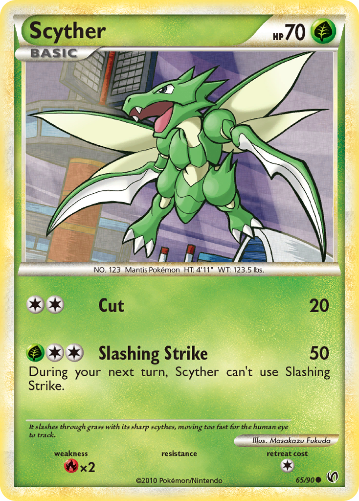 Scyther (65/90) [HeartGold & SoulSilver: Undaunted] | Card Merchant Takapuna