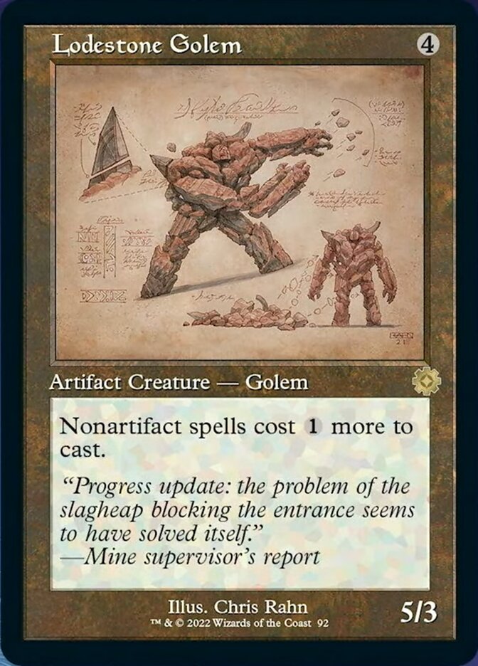 Lodestone Golem (Retro Schematic) [The Brothers' War Retro Artifacts] | Card Merchant Takapuna