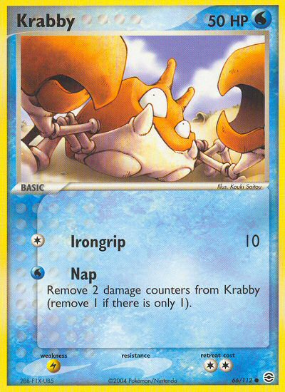 Krabby (66/112) [EX: FireRed & LeafGreen] | Card Merchant Takapuna