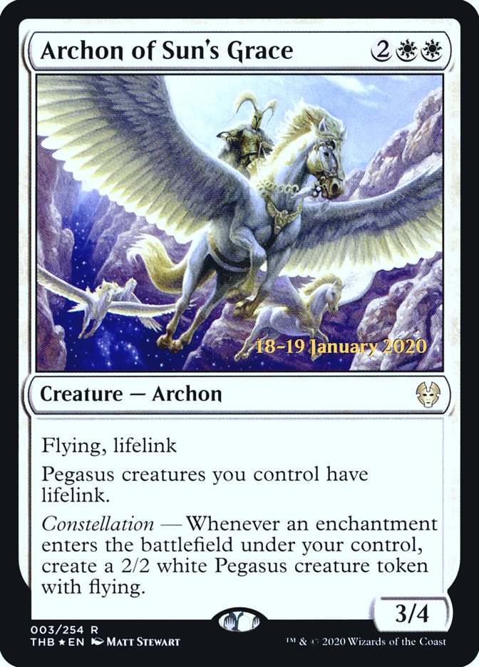 Archon of Sun's Grace [Theros Beyond Death Prerelease Promos] | Card Merchant Takapuna