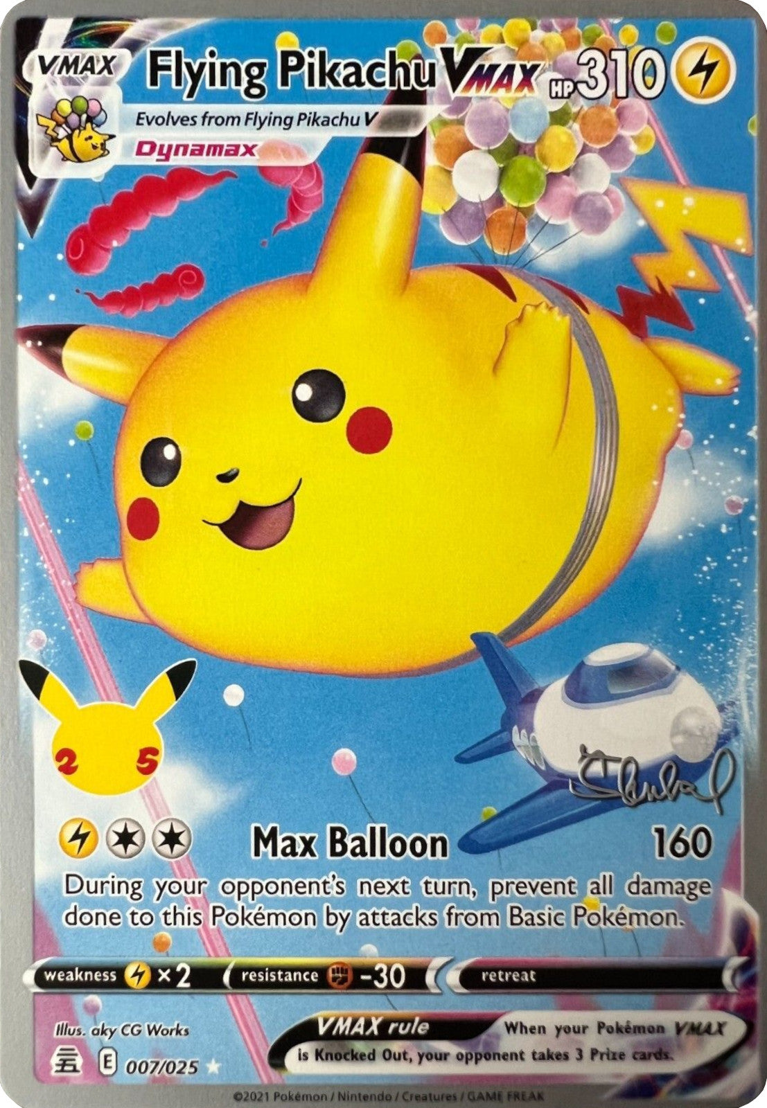 Flying Pikachu VMAX (007/025) (ADP - Ondrej Skubal) [World Championships 2022] | Card Merchant Takapuna