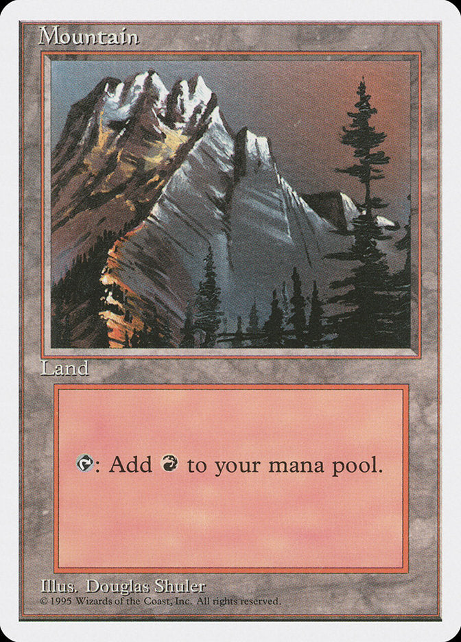 Mountain (Snow Top / Highest Point on Left) [Fourth Edition] | Card Merchant Takapuna