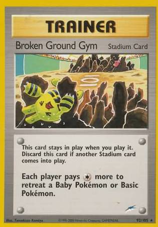 Broken Ground Gym (92/105) [Neo Destiny Unlimited] | Card Merchant Takapuna