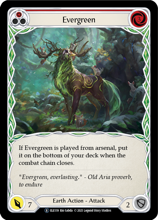 Evergreen (Red) [U-ELE119] (Tales of Aria Unlimited)  Unlimited Rainbow Foil | Card Merchant Takapuna