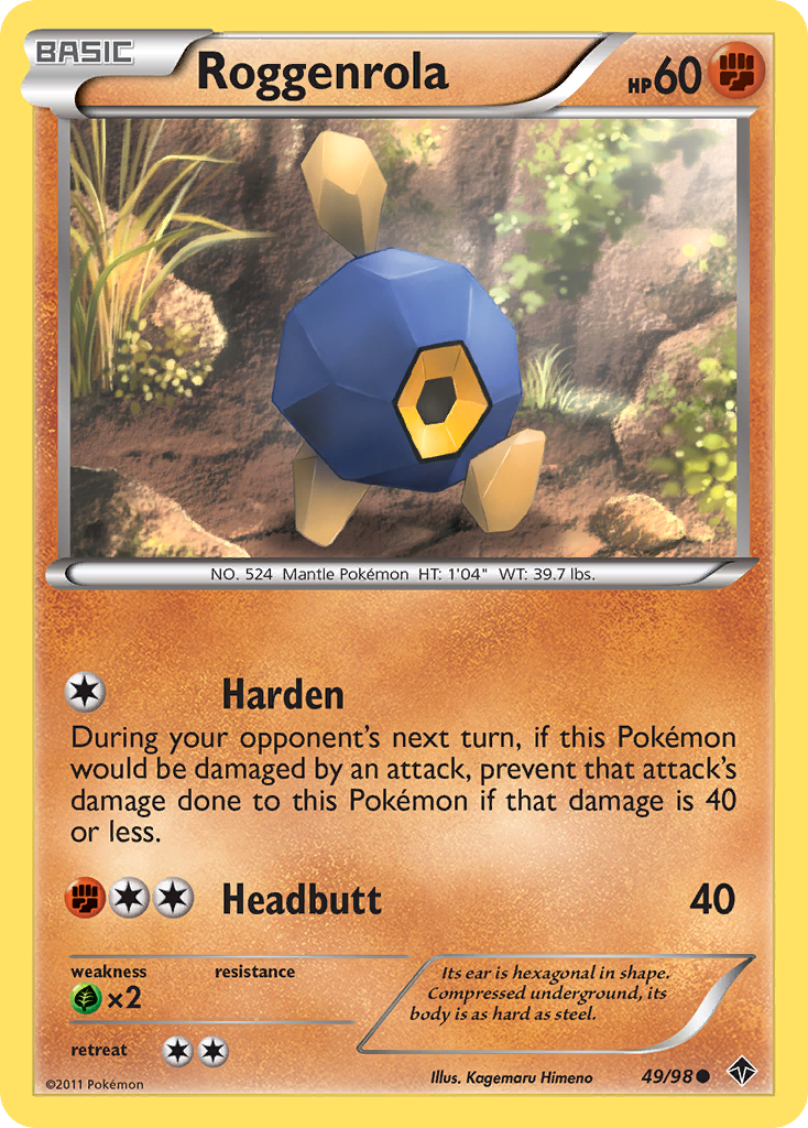 Roggenrola (49/98) [Black & White: Emerging Powers] | Card Merchant Takapuna