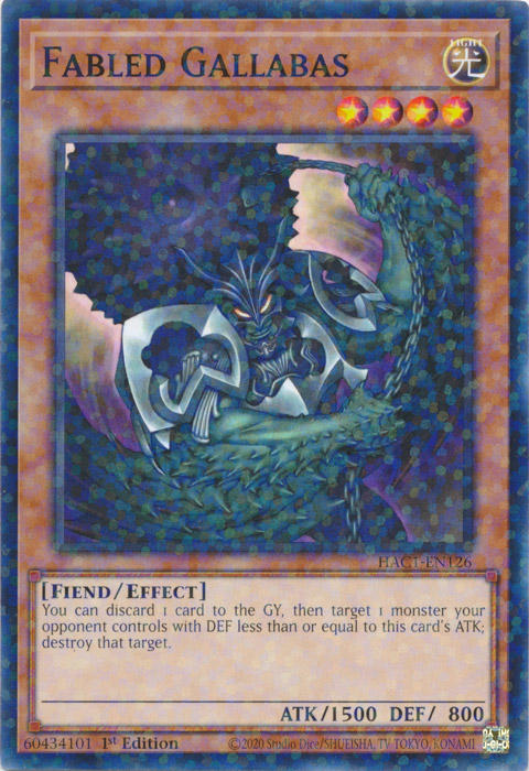 Fabled Gallabas (Duel Terminal) [HAC1-EN126] Common | Card Merchant Takapuna