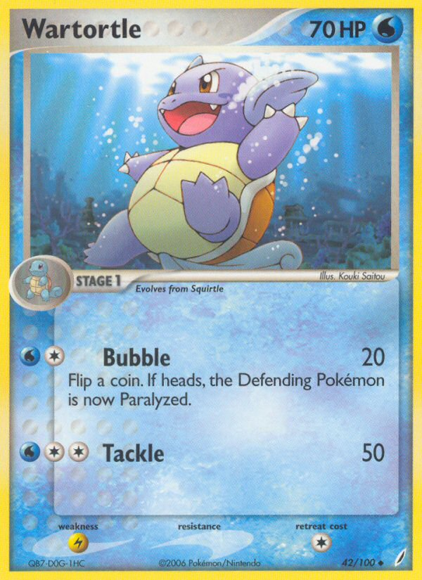 Wartortle (42/100) [EX: Crystal Guardians] | Card Merchant Takapuna