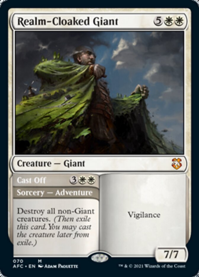 Realm-Cloaked Giant // Cast Off [Dungeons & Dragons: Adventures in the Forgotten Realms Commander] | Card Merchant Takapuna