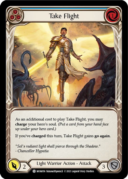 Take Flight (Blue) [MON056] (Monarch)  1st Edition Normal | Card Merchant Takapuna