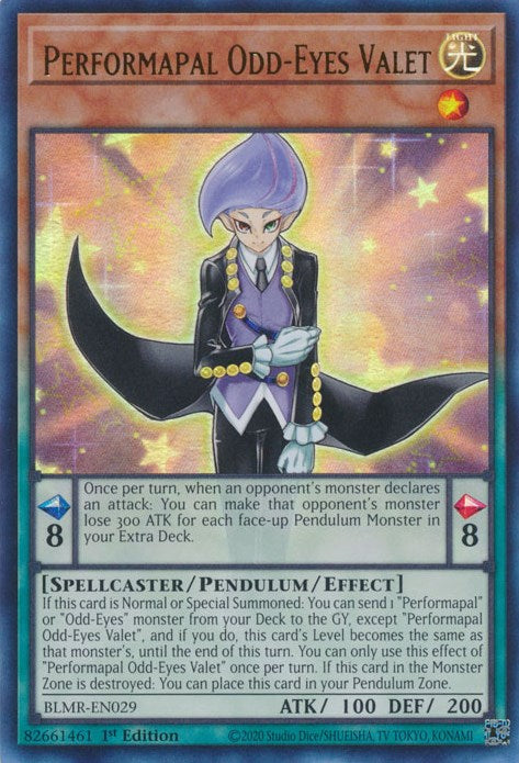 Performapal Odd-Eyes Valet [BLMR-EN029] Ultra Rare | Card Merchant Takapuna