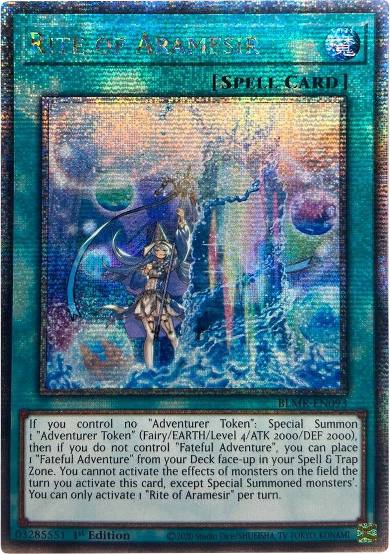 Rite of Aramesir [BLMR-EN093] Quarter Century Secret Rare | Card Merchant Takapuna