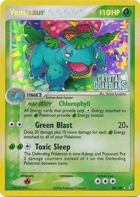 Venusaur (028/100) (Prerelease) [EX: Crystal Guardians] | Card Merchant Takapuna