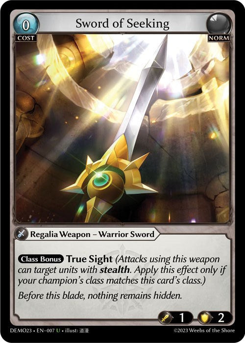 Sword of Seeking (007) [2023 Demo Deck] | Card Merchant Takapuna