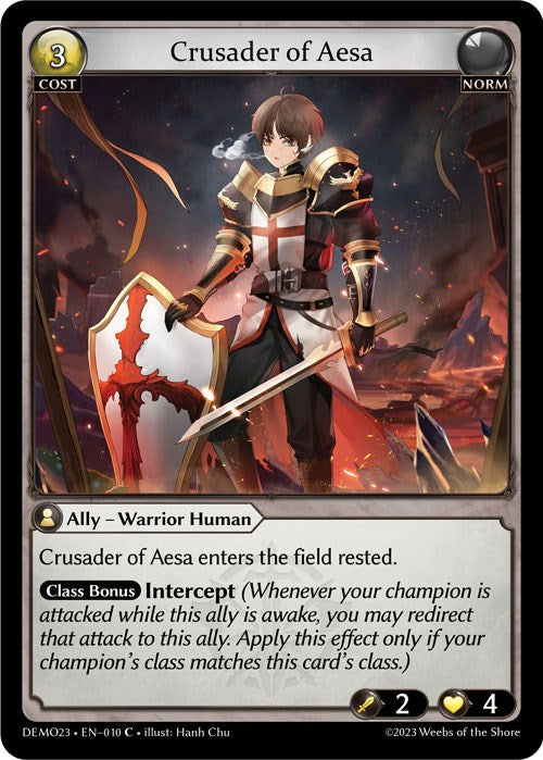 Crusader of Aesa (010) [2023 Demo Deck] | Card Merchant Takapuna