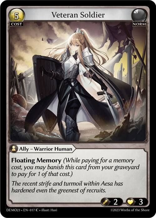 Veteran Soldier (017) [2023 Demo Deck] | Card Merchant Takapuna