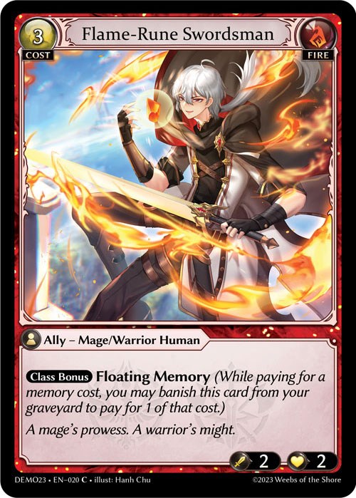 Flame-Rune Swordsman (020) [2023 Demo Deck] | Card Merchant Takapuna