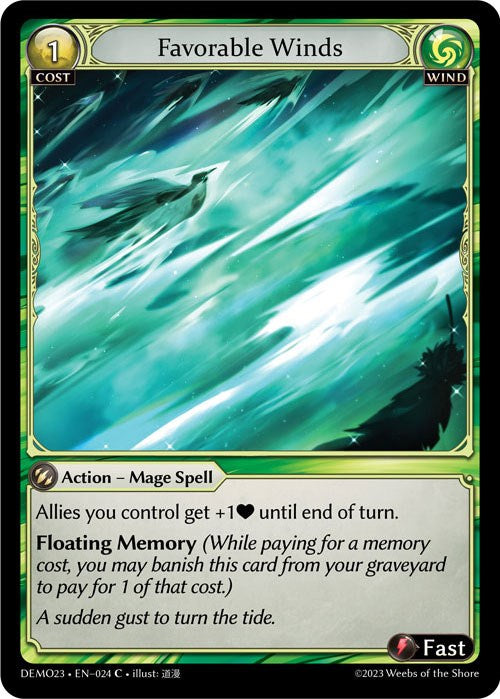 Favorable Winds (024) [2023 Demo Deck] | Card Merchant Takapuna