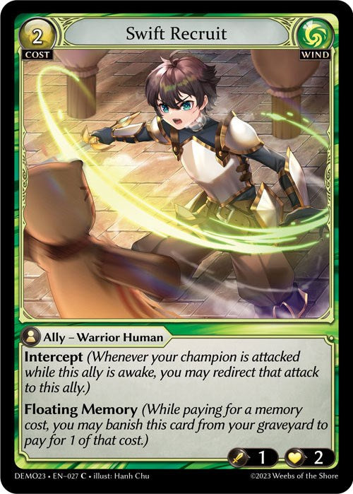 Swift Recruit (027) [2023 Demo Deck] | Card Merchant Takapuna