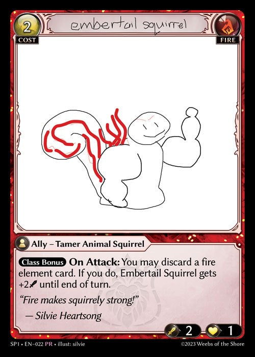 Embertail Squirrel (022) [Supporter Pack 1] | Card Merchant Takapuna