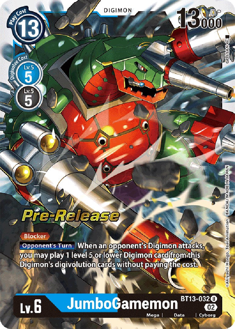 JumboGamemon [BT13-032] [Versus Royal Knight Booster Pre-Release Cards] | Card Merchant Takapuna