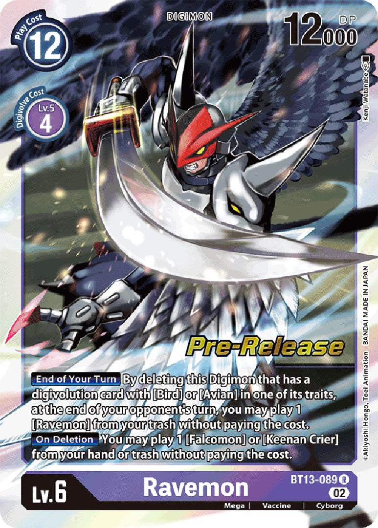 Ravemon [BT13-089] [Versus Royal Knight Booster Pre-Release Cards] | Card Merchant Takapuna